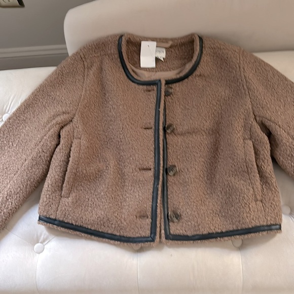 BNWT Petite cropped sherpa lady jacket - Picture 4 of 5